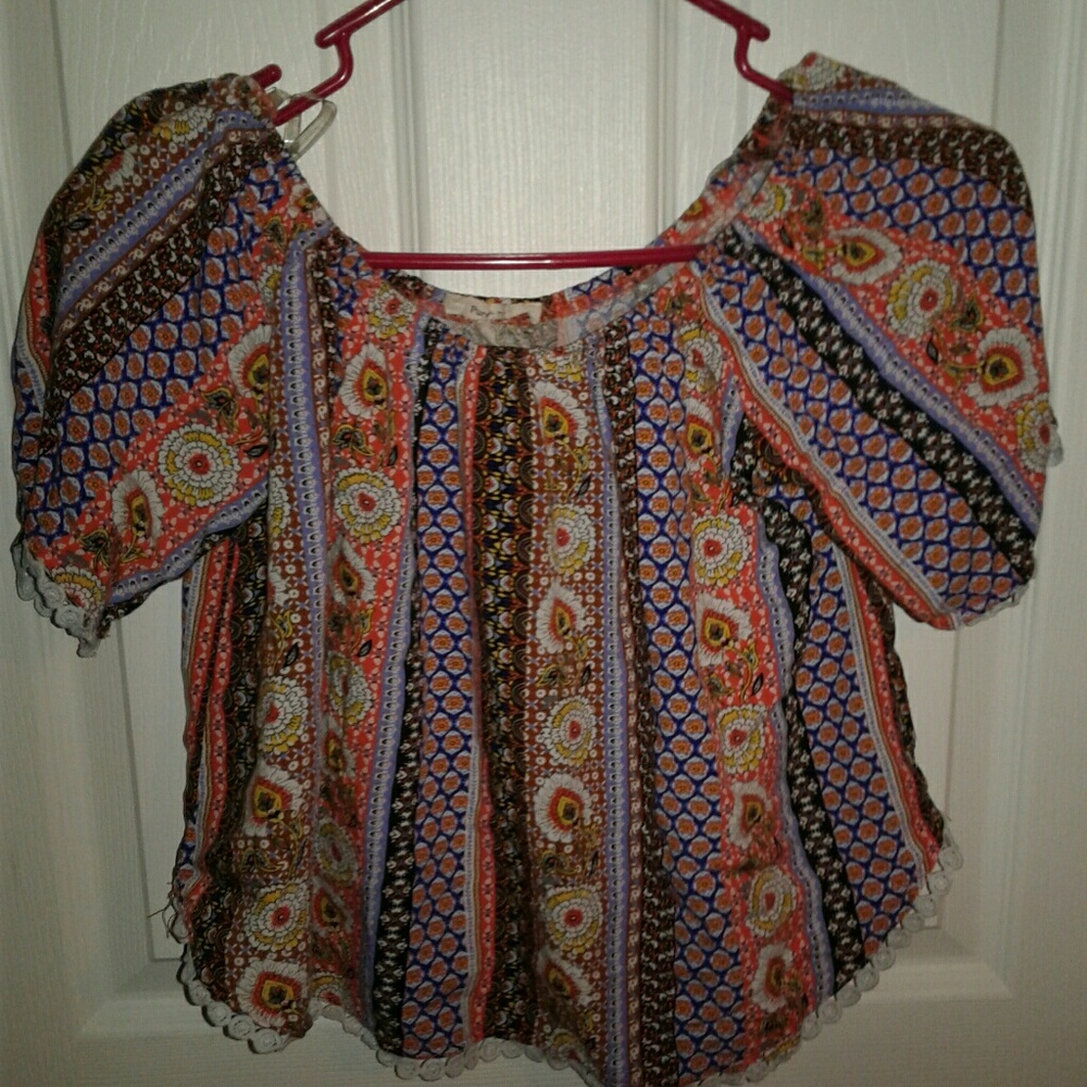 Off the shoulder crop top